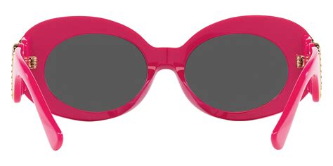 versace ve4426bu|Versace VE 4426BU 536787 Fuchsia Plastic Oval Sunglasses .